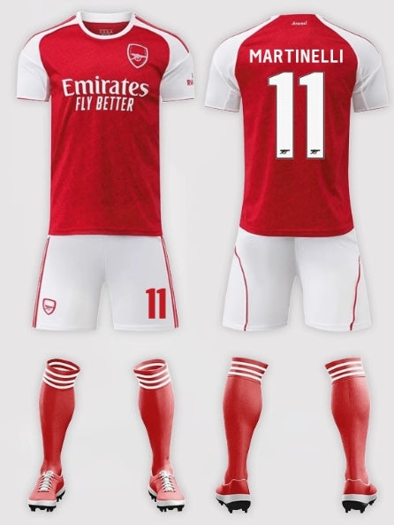Arsenal 2023-2024 season Martinelli No. 11 home jersey