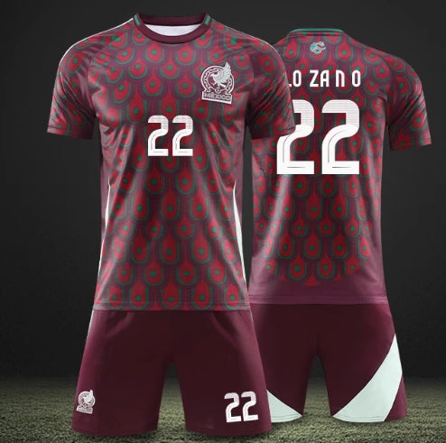 2024 European Cup Mexico National Team Home Jersey Set (Including Socks + Shin Guards) - DN-24